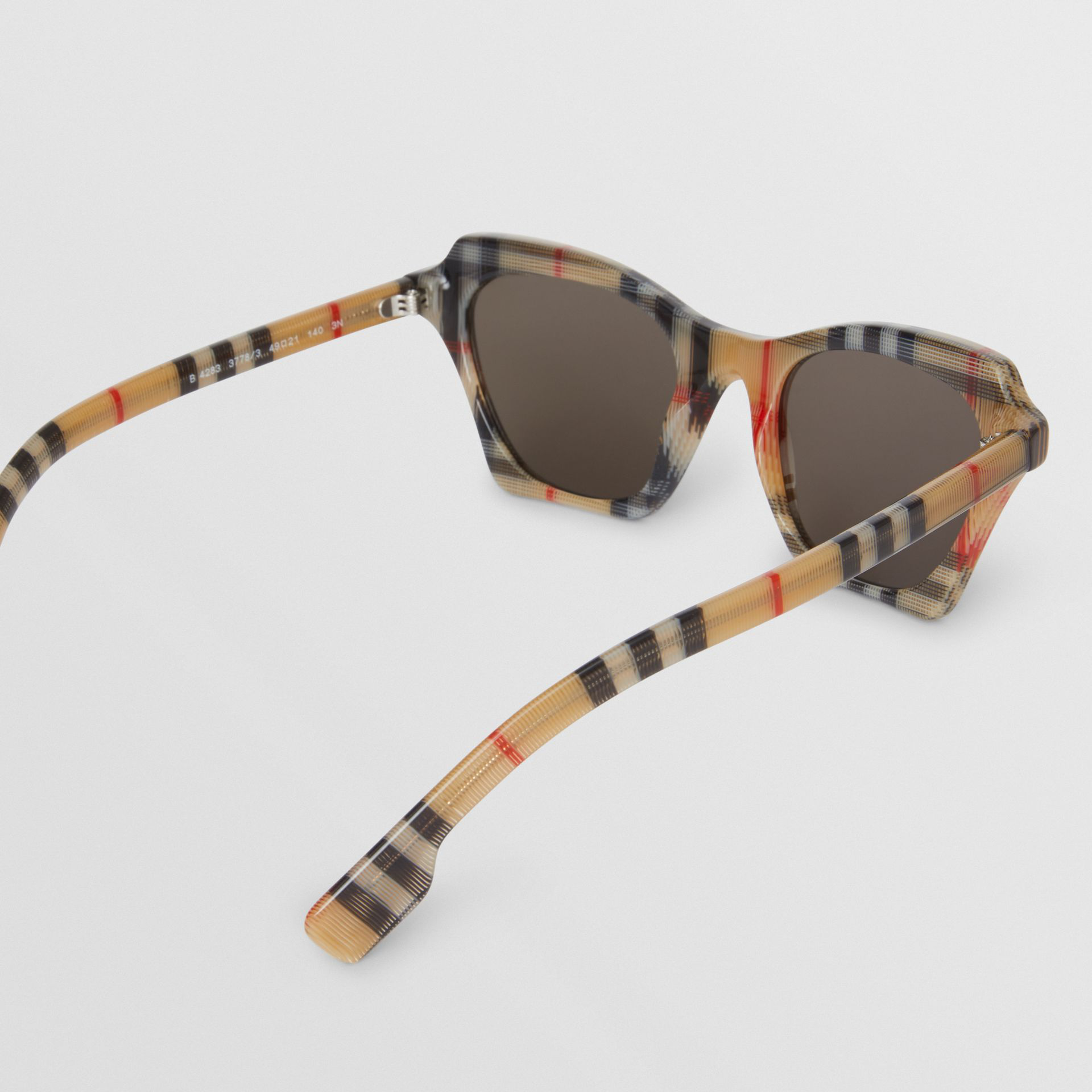 Burberry Vintage Check Butterfly Sunglasses In Antique Yellow | ModeSens