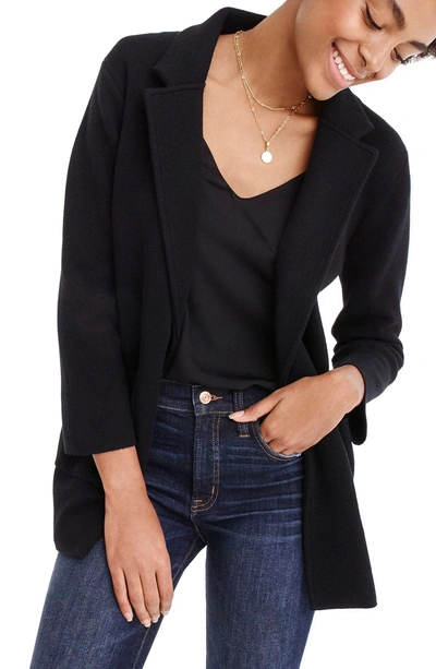 Shop Jcrew New Lightweight Sweater Blazer In Black