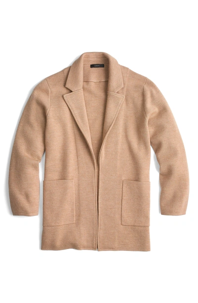 Shop Jcrew New Lightweight Sweater Blazer In Heather Khaki