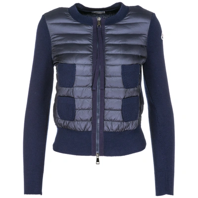 Shop Moncler Cardigan Women's Jumper Sweater In Blue