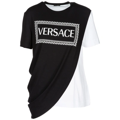 Shop Versace Women's T-shirt Short Sleeve Crew Neck Round In Black