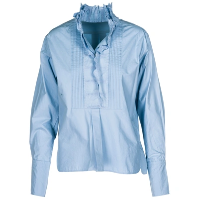 Shop Isabel Marant Étoile Women's Shirt Long Sleeve In Light Blue