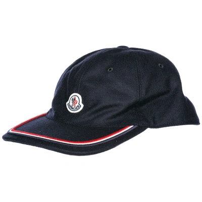 Shop Moncler Adjustable Men's Cotton Hat Baseball Cap In Blue