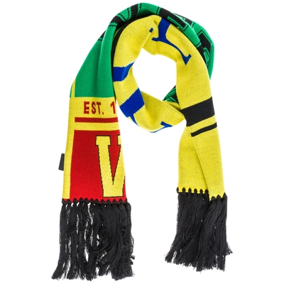 Shop Versace Women's Wool Scarf In Yellow