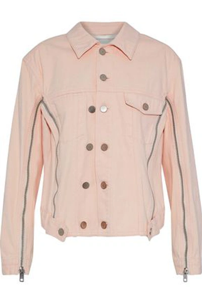 Shop 3.1 Phillip Lim / フィリップ リム Zip-detailed Denim Jacket In Baby Pink