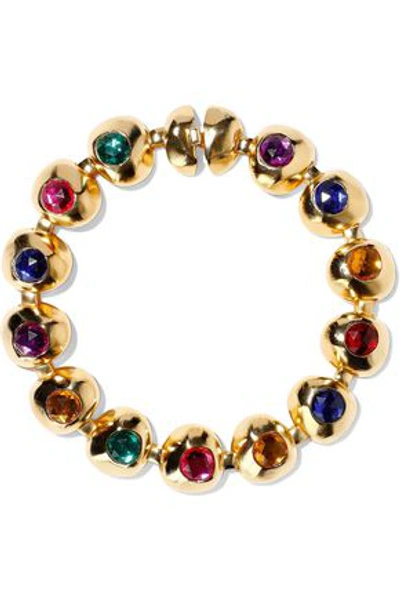 Shop Ben-amun Woman Gold-tone Crystal Choker Gold