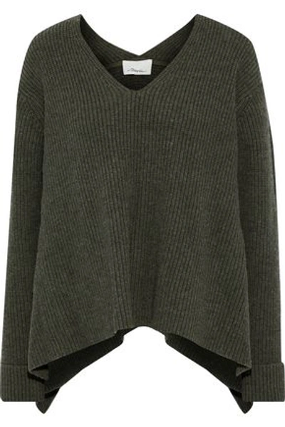 Shop 3.1 Phillip Lim / フィリップ リム 3.1 Phillip Lim Woman Ribbed Wool And Yak-blend Sweater Army Green