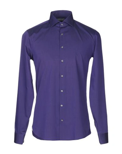 Shop Michael Kors Solid Color Shirt In Purple