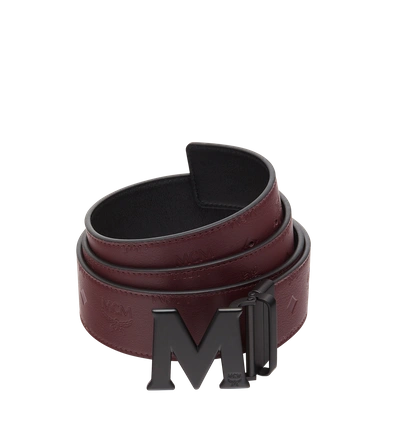 Shop Mcm M Reversible Belt 1.75" In Monogram Leather In Nk