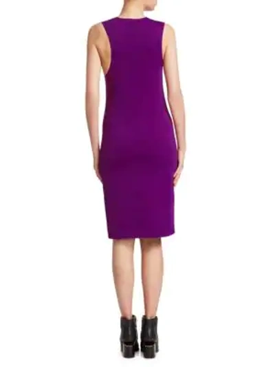 Shop Helmut Lang Asymmetric Tank Dress In Ultra Violet