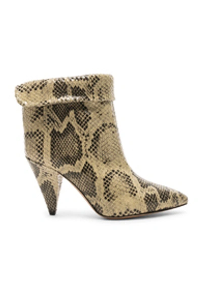 Shop Isabel Marant Lisbo Boot In Neutral,animal Print In Natural