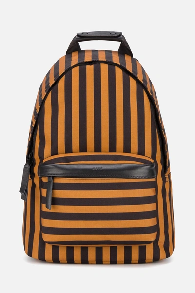 Shop Ami Alexandre Mattiussi Zipped Backpack In Yellow
