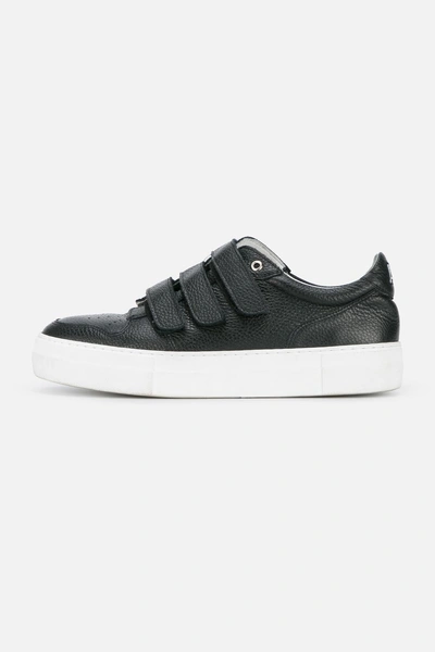 Shop Ami Alexandre Mattiussi 3 Strap Sneakers In Black