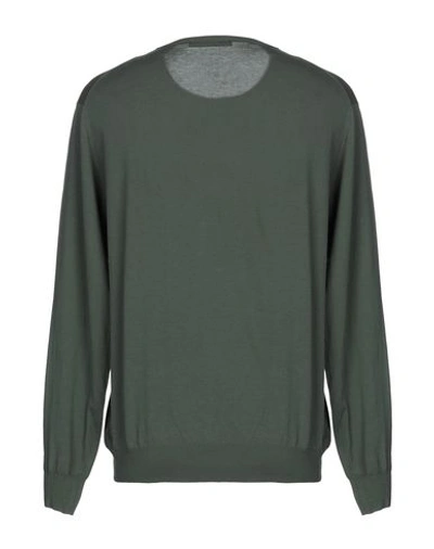 Shop Jeordie's Man Sweater Military Green Size Xxl Cotton
