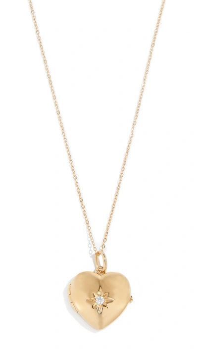 Shop Reliquia Open Heart Necklace In Yellow Gold/pearl