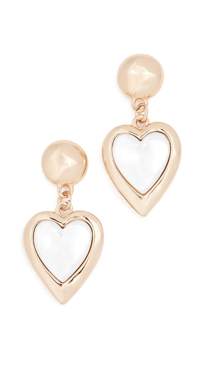 Shop Reliquia Kind Heart Earrings In Yellow Gold