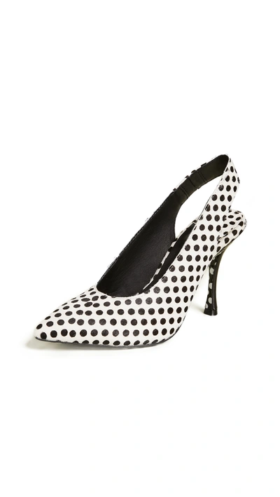 Shop Alice And Olivia Innet Slingback Pumps In Black/white