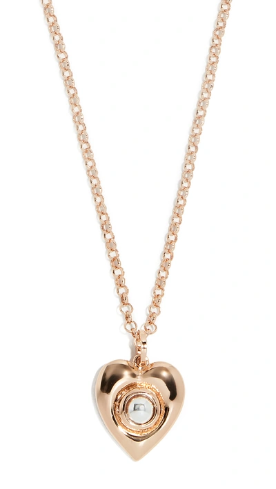 Shop Reliquia Small Heart Of Gold Necklace In Yellow Gold/pearl