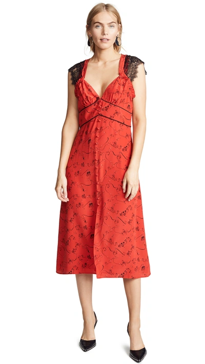 Shop Tanya Taylor Kara Dress In Red