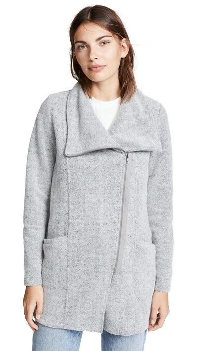 Shop Cupcakes And Cashmere Brayden Funnel Neck Jacket In Heather Grey
