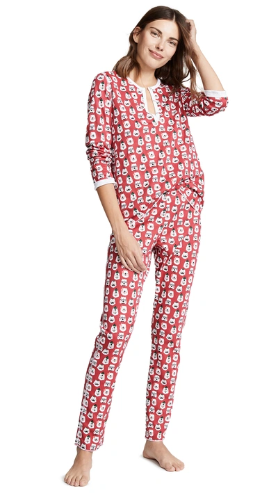 Shop Roller Rabbit Bearry Holidays Pajamas In Red