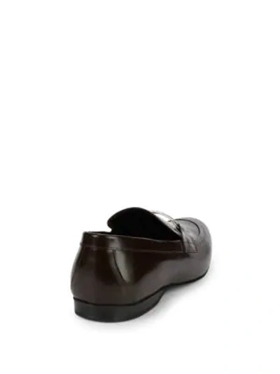 Shop Versace Classic Leather Loafers In Black