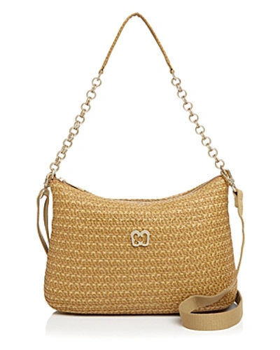 Shop Eric Javits Powchky Shoulder Bag In Natural/gold