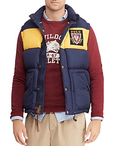 Shop Polo Ralph Lauren Water-repellent Down Vest In Navy