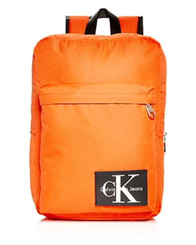 Shop Calvin Klein Slim Square Backpack In Orange