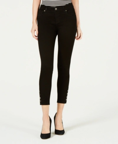 Shop Kut From The Kloth Connie Snap-hem Ankle Jeans In Black