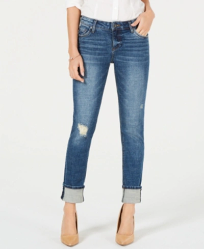 Shop Kut From The Kloth Catherine Ripped Cuffed Jeans In Palpable