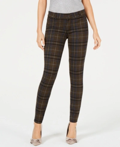 Shop Kut From The Kloth Mia Plaid Skinny Jeans In Espresso