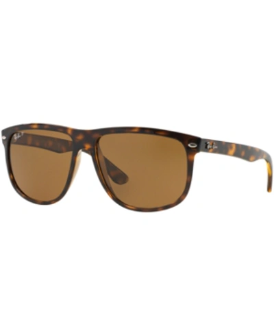 Shop Ray Ban Ray-ban Polarized Sunglasses , Rb4147 In Brown/brown