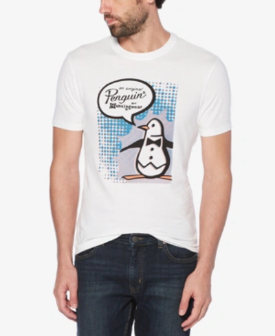 Shop Original Penguin Men's Halftone Pete Graphic T-shirt In Bright White
