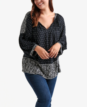 white peasant top plus size