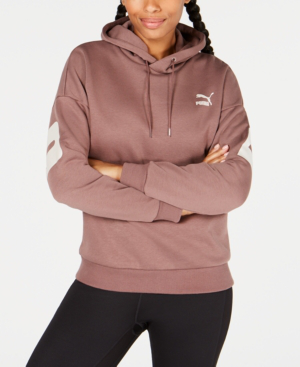 Puma Retro Logo Fleece Hoodie In 