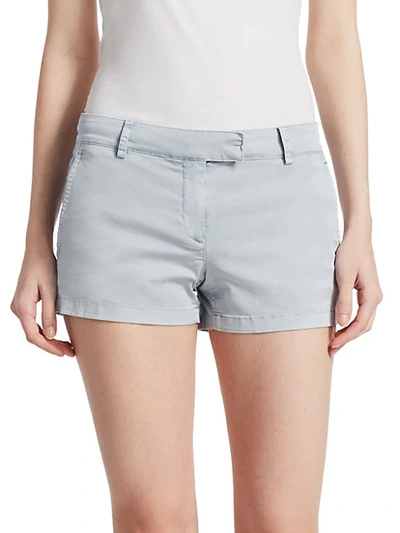 Shop Theory Bennie Cotton Shorts In Bluebell