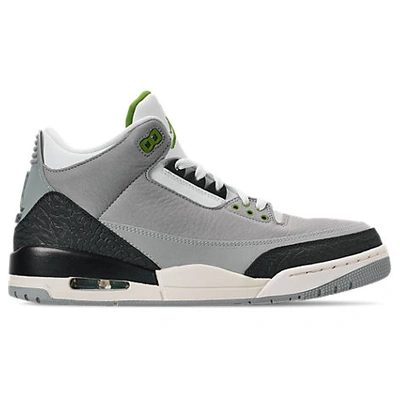 Shop Nike Jordan Men's Air Jordan Retro 3 Basketball Shoes, Grey - Size 12.0