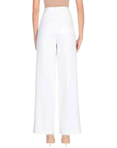 Shop Atos Lombardini Casual Pants In Ivory