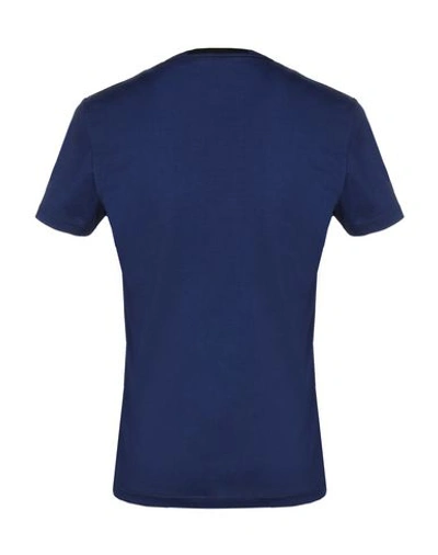 Shop Roberto Cavalli Beachwear T-shirts In Dark Blue