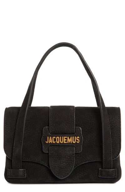Shop Jacquemus Le Sac Minho Bag - Black In Black Nubuck
