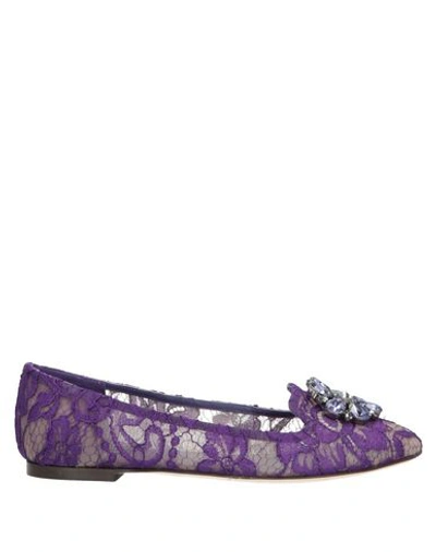 Shop Dolce & Gabbana Loafers In Purple