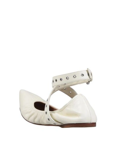 Shop Valentino Ballet Flats In Ivory