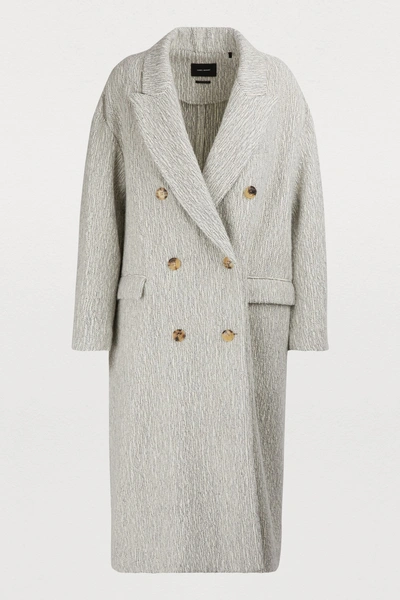 Shop Isabel Marant Habra Coat In Écru