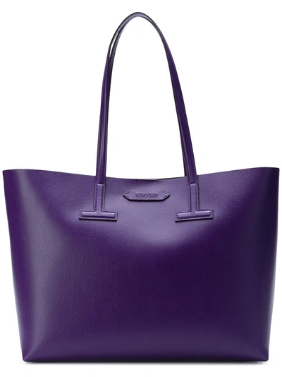 Shop Tom Ford T Tote Bag - Purple