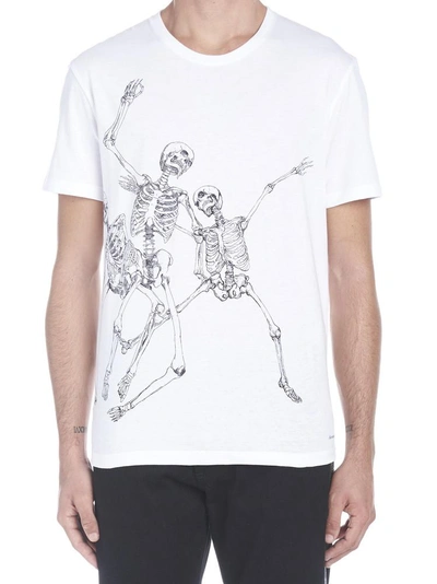 Shop Alexander Mcqueen Skeleton T In White