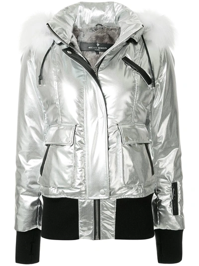 Shop Nicole Benisti Fordham Bomber Jacket - Silver