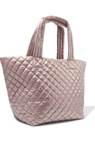 Shop Mz Wallace Metro Medium Metallic Quilted Shell Tote