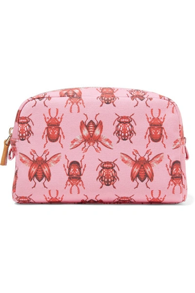 Shop Aerin Beauty + Johanna Ortiz Small Printed Canvas Cosmetic Case - Pink
