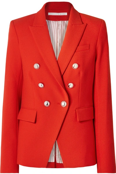 Shop Veronica Beard Miller Dickey Cady Jacket In Red
